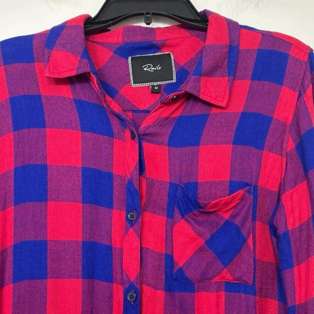 Rails Hunter Button Down Longsleeve Red Blue Chec… - image 4
